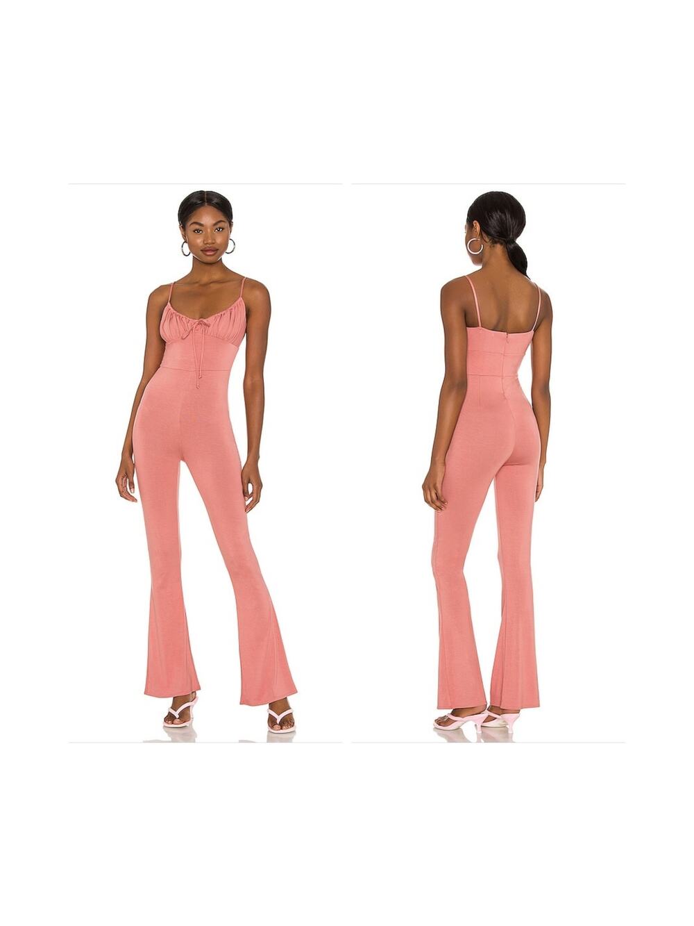 LOVERS + FRIENDS Archie Sleeveless Jumpsuit Rose Pink Size Small